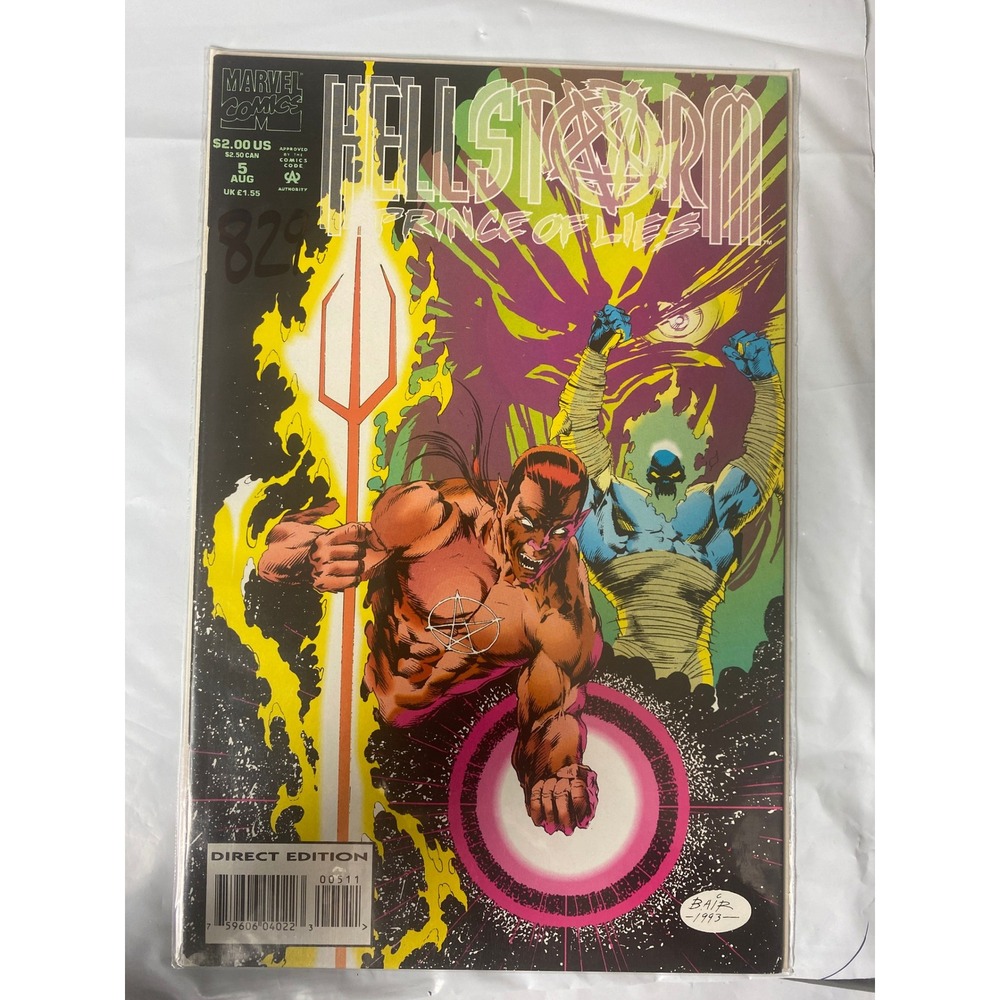 Marvel Comics Hellstorm Prince of Lies 5 Aug 1993 Michael Bair Direct Edition